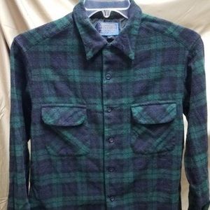 VNTG 60s Pendleton black watch tartan, green plaid